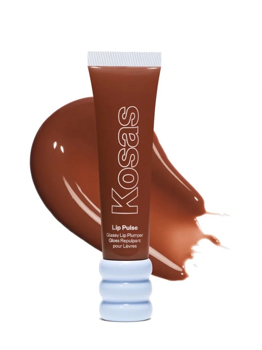 Kosas Lip Pulse Glossy Lip Plumper — Warm Brown - Sixth Sense Shade